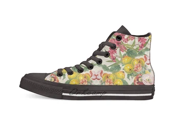 

Planting Dreams flower collage Casual High Top Canvas shoes sneakers Light Walking Shoes