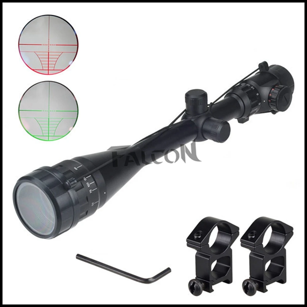 

6-24X50 Green Red Dot Illuminated Tactical Riflescope Reticle Optical Sight Scope for Riflescopes Hunting