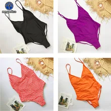 Megartico женский черный одна деталь плавание костюм для пляжа Винтаж Купальник Один предмет женский одноцветное цвет боди костюмы бинты