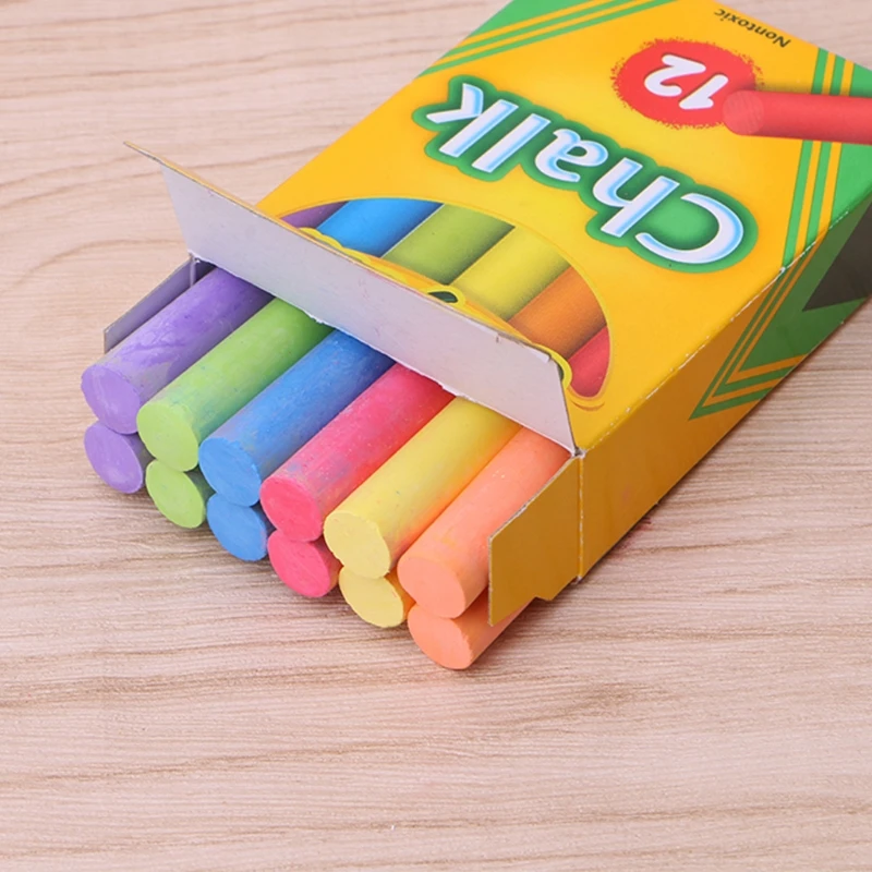 12/bag Dustless Chalk Pen Drawing Chalks For Blackboard Stationary