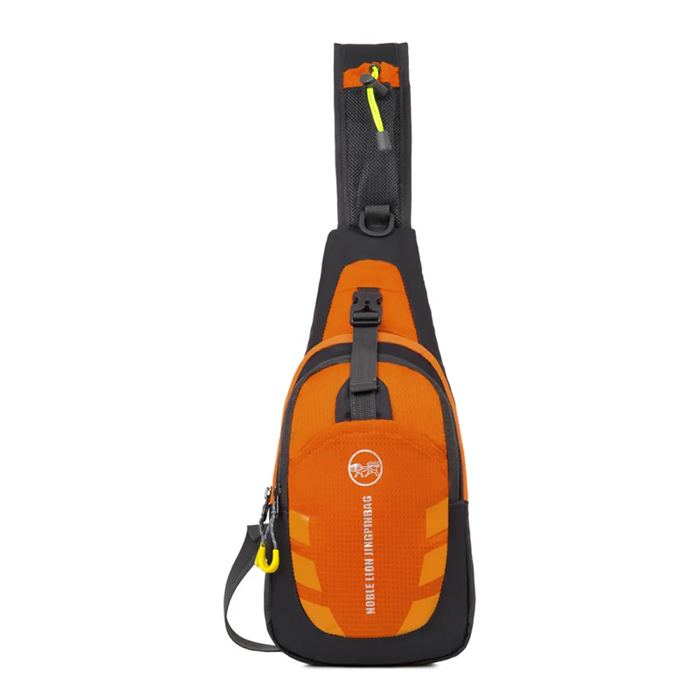 Мода унисекс молния Оксфорд хит цвет сумки на плечо грудь через плечо сумка-ведро Дорожная сумка Повседневная Студенческая сумка# T2 - Цвет: Orange