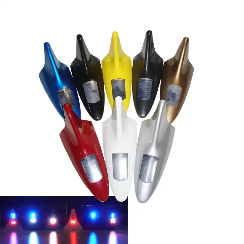 POSSBAY Wind Power Shark Fin Car Antenna Universal LED Colorful Lights