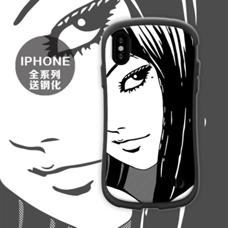 

Japan Tomie Anime Phone Case For iphone 7 8 Plus Case Soft Tpu Material Cool girl Fundas For iphone XR XS MAX 6 6S 7 8 Plus Case
