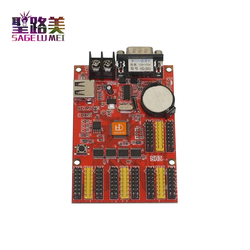 HD-S63 control lerUSB-Disk Serial 232 одноцветные Коммуникационные порты P10 наружный P8