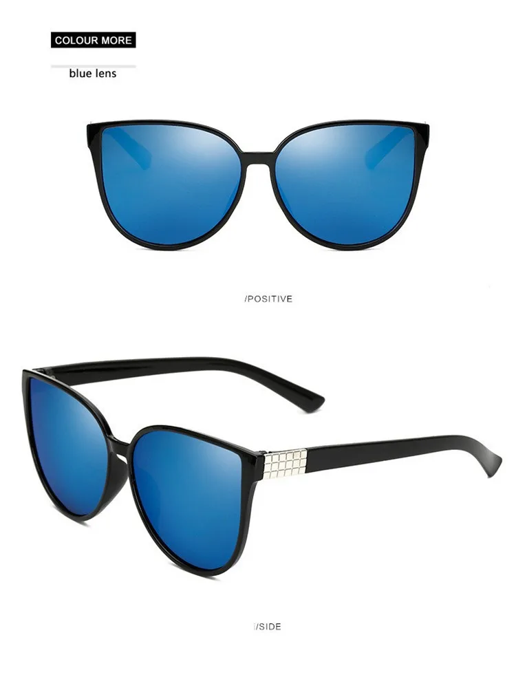 Новые женские солнцезащитные очки с плоским верхом больших размеров, очки кошачий глаз, брендовые дизайнерские очки oculos vu400