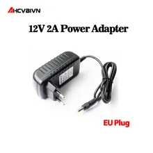1 шт. 12V2A AC 100 V-240 адаптер конвертер DC 12 V 2A 2000mA Питание ЕС Штекер 5,5 мм x 2,1-2,5 мм для Светодиодный CCTV