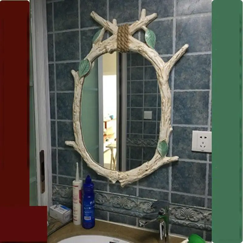 46 см x 62 см Европейский сад зеркало американский кантри декоративные настенные, декоративные, для зеркала для ванной комнаты