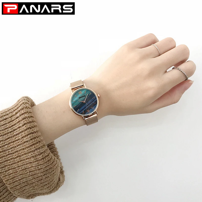 

PANARS Fashion Watch Women Luxury Diamond Quartz Women's Watches 2019 Ladies Wristwatch Rhinestones Bracelet montre femme