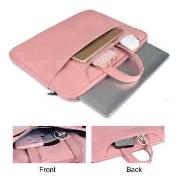 

Matte PU Laptop Handbag Waterproof Wear-resistant Large Capacity Simple Storage Bag GDeals