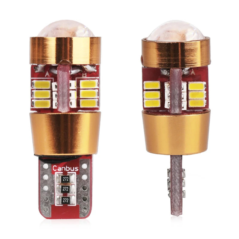 10 шт. T10 W5W 194 168 27 SMD Can bus без ошибок светодиодов внутреннее освещение белый 4014 K Canbus