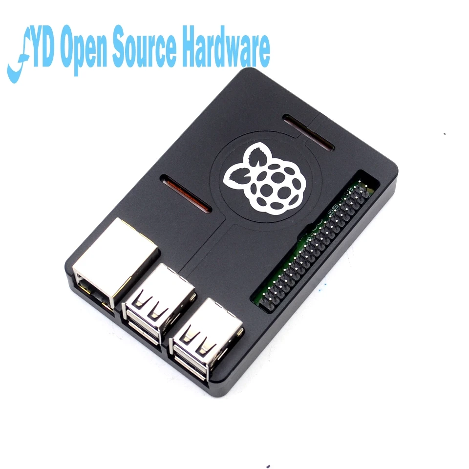 Raspberry pie 3B / 2B thin metal shell CNC cooling aluminum box shell