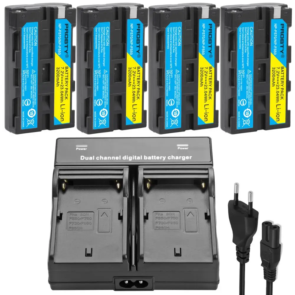 For sony NP-F550 NP F570 F550 battery for Sony CCD-RV200 SC5 TR940 TR917 Camera CN-160 CN-216 CN-304 YN 300 VL600 LED Video | Электроника
