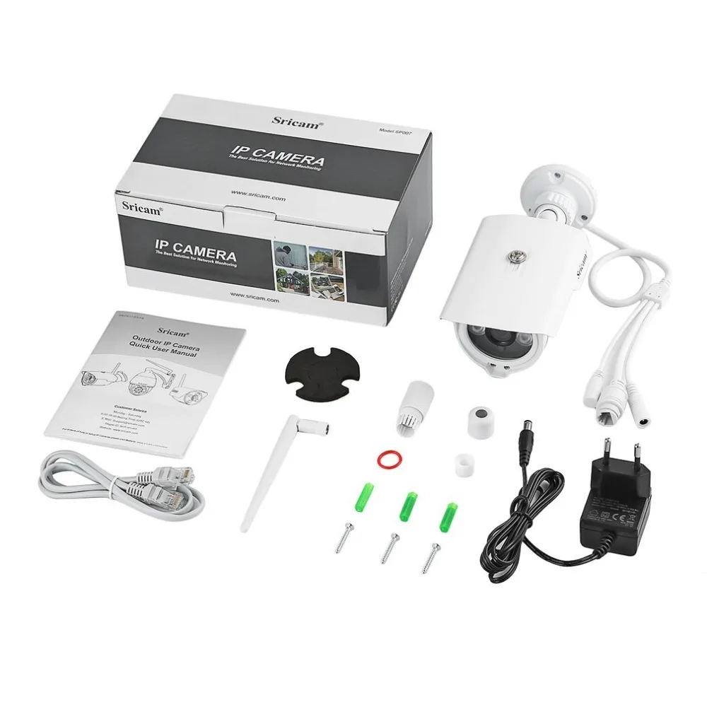 Sricam SP007 HD 720 IP камера беспроводная wifi 2,4 P2P Onvif sd-карта уличная водонепроницаемая IP камера ночная версия IR Cut