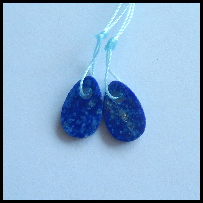 

New,Natural Lapis Lazuli fashion woman Earring Bead,14x9x2mm,1.0g