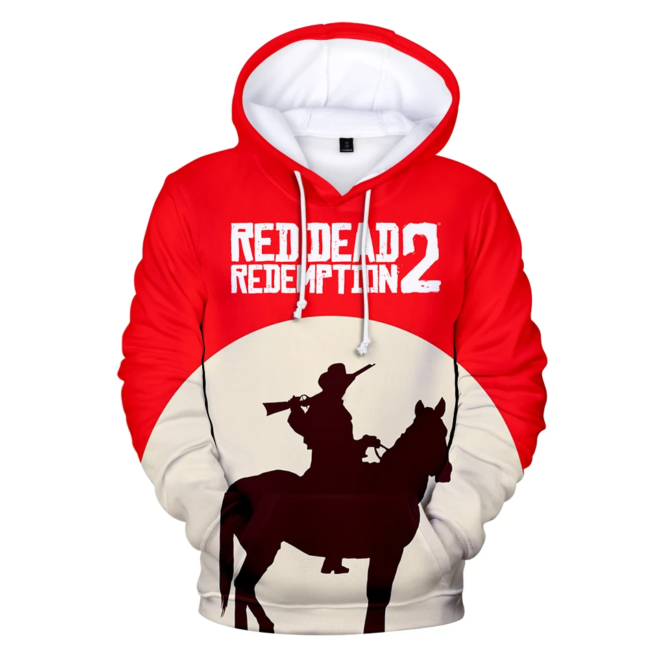 Женские/мужские 3D толстовки с капюшоном RED DEAD REDEMPTION 2 хип хоп Harajuku толстовка