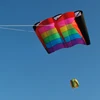 Professional Large 230cm Multi-Color Single Line Kite Parafoil / Soft Rainbow Kites For Adults Children With Handle And Line 3