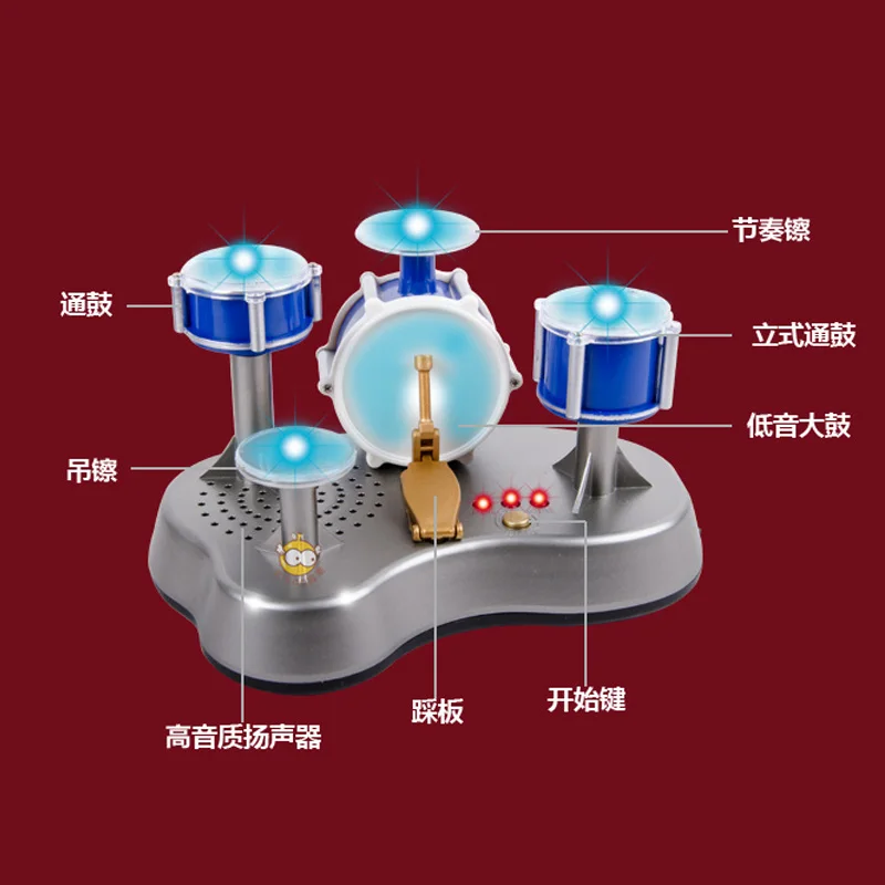 Мини-Палец сенсорный ритм джаз барабан На Батарейках Музыка ударные игрушки