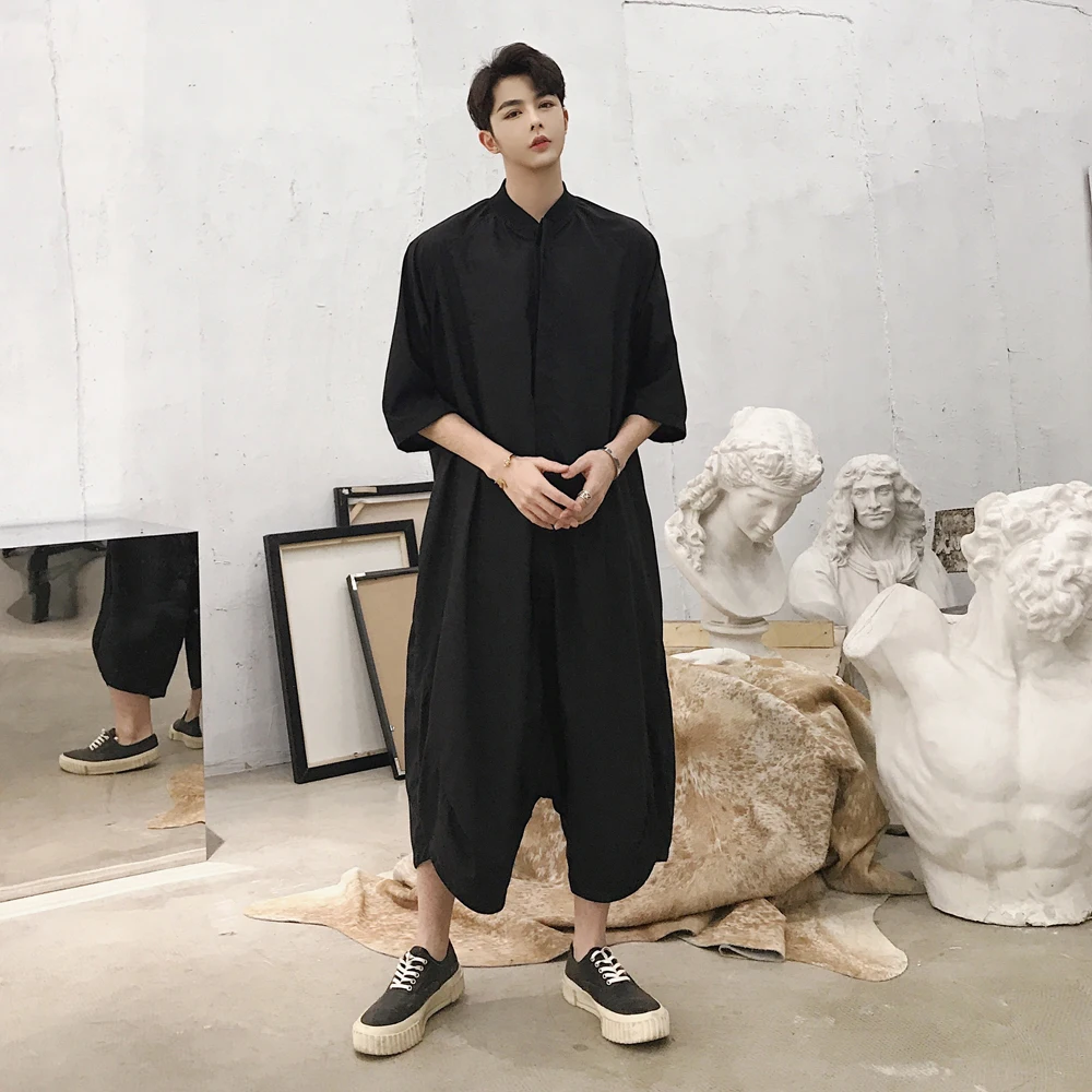 Jumpsuit Pria Longgar Harem Overall 