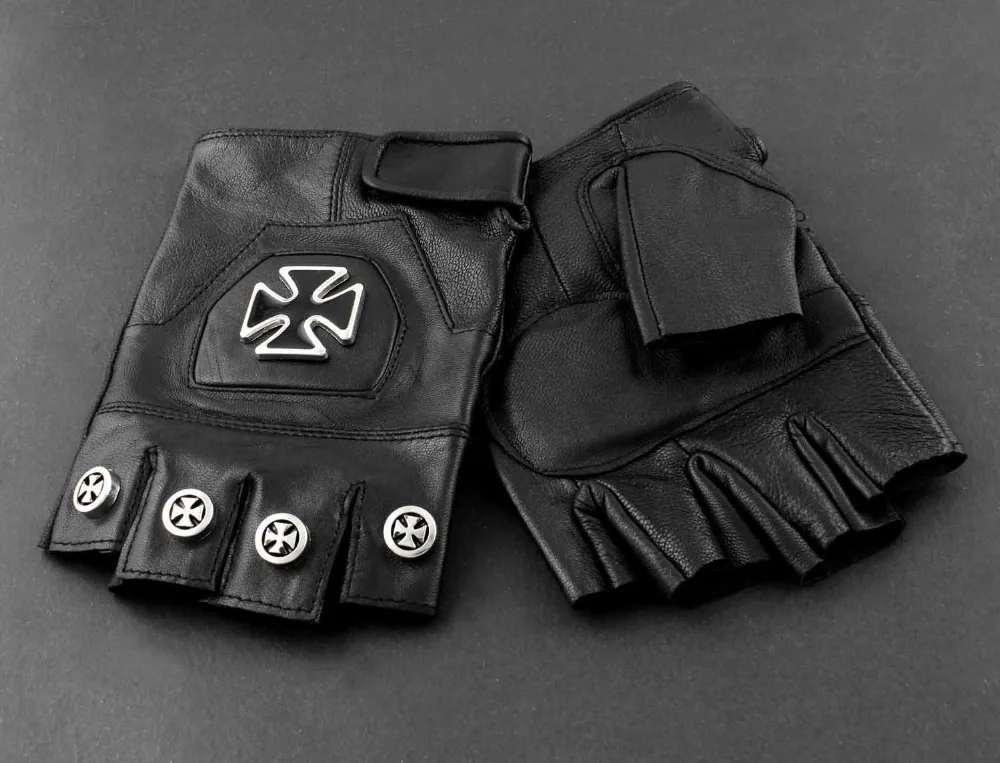 Мужские перчатки без пальцев из натуральной кожи|gloves jewelry|gloves satinchopper engine |