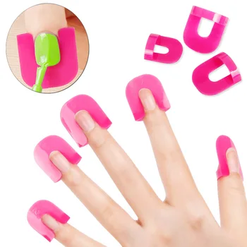 

26 Pcs/lot Nail Polish Edge Anti-Flooding Plastic Template Clip Manicure Tools Set