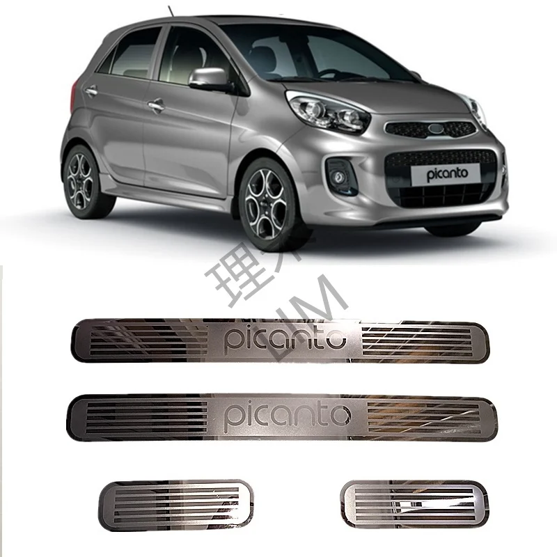 

Suitable for Kia PICANTO MORNING 2011 2012 2013 2014 2015 Stainless Steel Scuff Plate Door Sill Cover Car Accessories