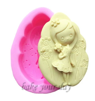 

little girl cake decoration fondant silicone mold