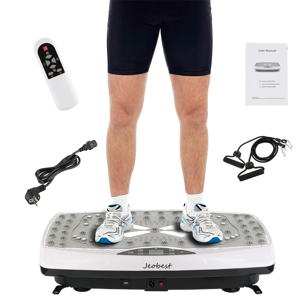 

220W Flat Plate Shiatsu Vibration Machine Abdominal Muscle Trainer Body Sculpting weight loss fitness Equipment Home EU Plug HWC