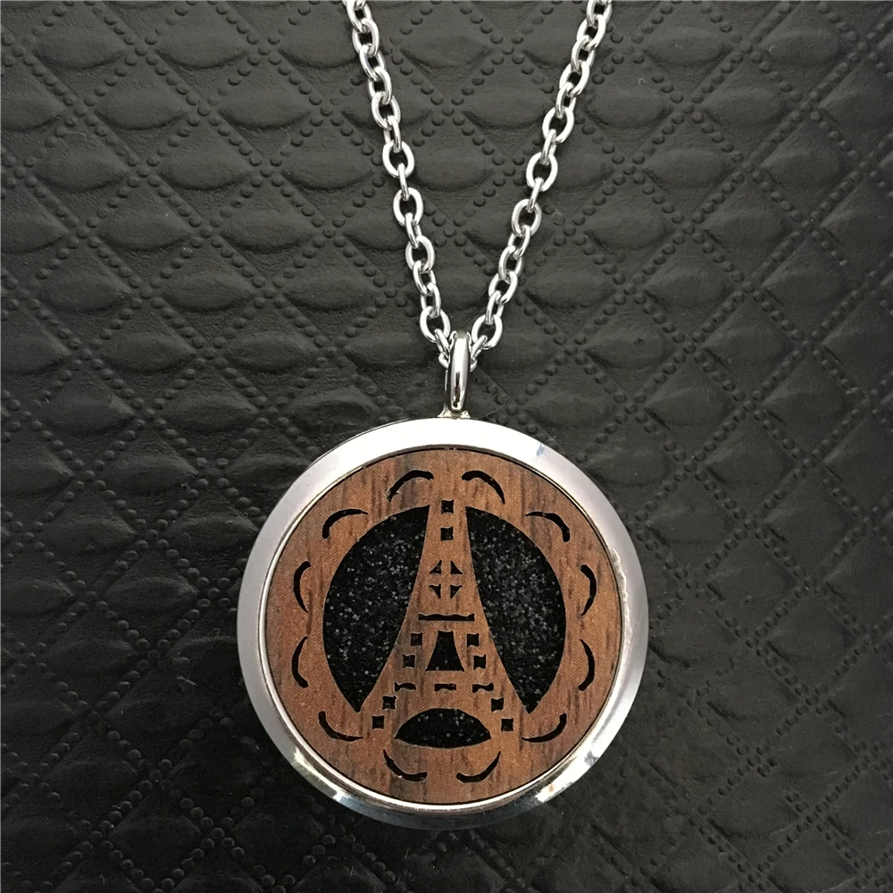 2019 New Wooden Locket Pendant Magnetic Closure Charms Aroma Essential Oil Diffuser DIY Necklace Supplies | Украшения и