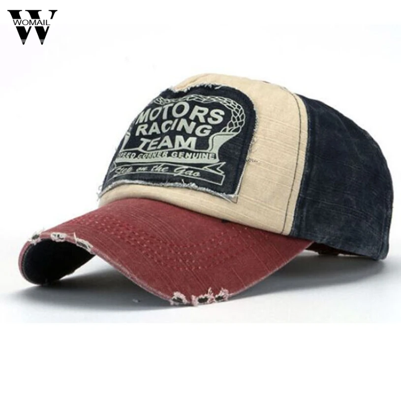 Womail Unisex Baseball Cap Cotton Motorcycle Cap For Women men Low
