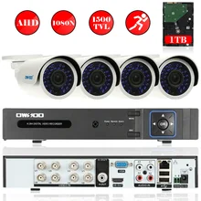Owsoo 8ch полный AHD 1080n/720 P DVR 1500tvl безопасности Камера Системы HDMI P2P Onvif DVR 1 ТБ HDD 4*720 P Открытый ИК Водонепроницаемый Камера