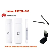 Unlock HUAWEI E3372 E3372h-607 150Mbps 4G LTE USB Modem Dual Port Support All Band ( plus antenna &360 degree rotation )