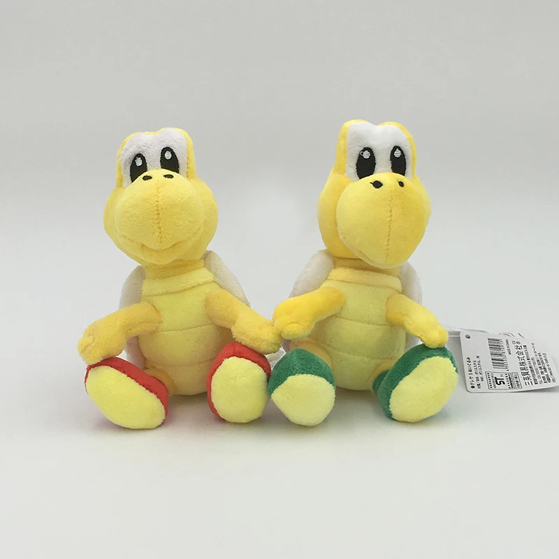 

2Pcs/Set Super Mario Koopa Troopas 16cm Plush Toy Turtle Tortoise Cartoon Peluche Stuffed Doll For Children's Gift Free Shipping