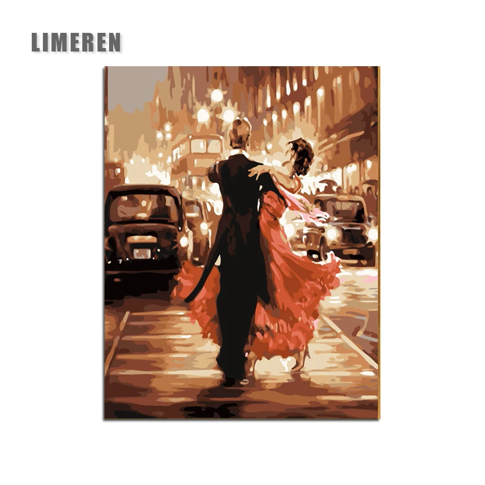 

Street Social Dance Drawing Picture Canvas Coloring By Number Acrylic Digital Painting By Numbers For Adult Living Room Wall Art