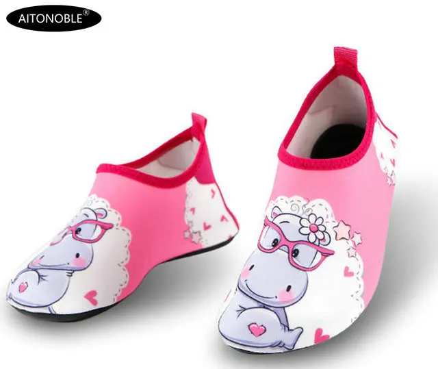 Aitonoble/детская обувь; носки для ухода за кожей для мальчиков; мягкая спортивная обувь для девочек; унисекс; пляжная обувь для дайвинга; беговая дорожка; спортивная обувь - Цвет: Hippo