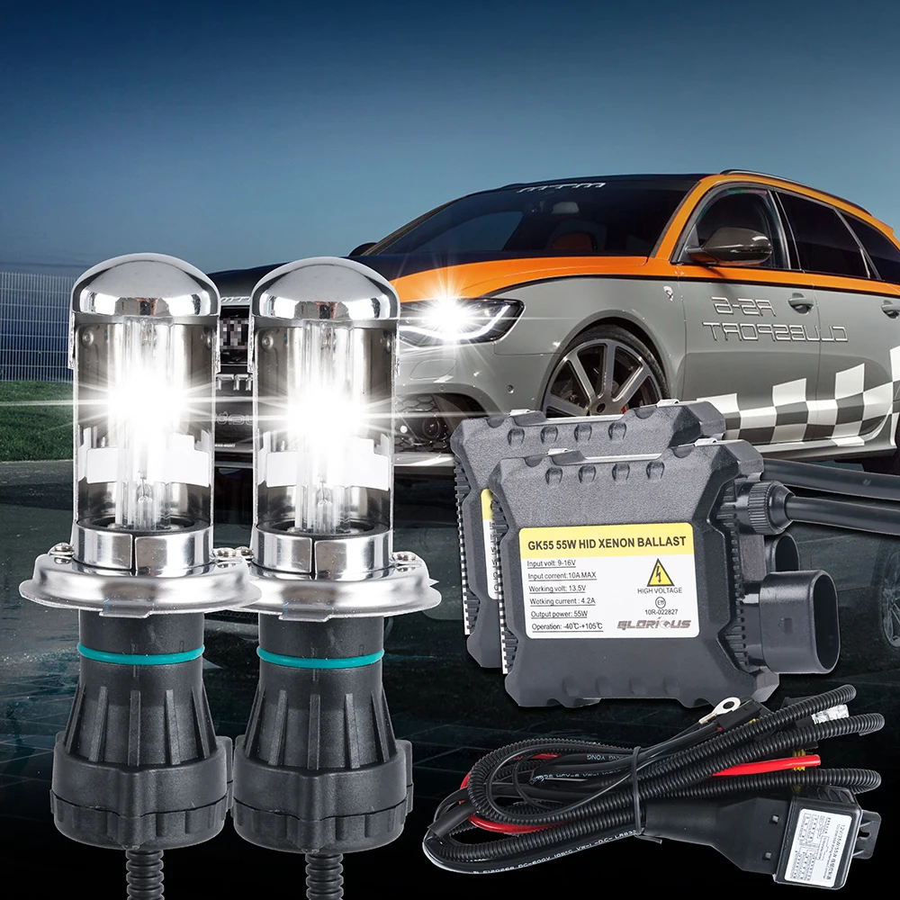 Ксеноновая лампа H4 HID xenon комплект фар автомобиля 12 V 55 W Hi короче спереди и длиннее