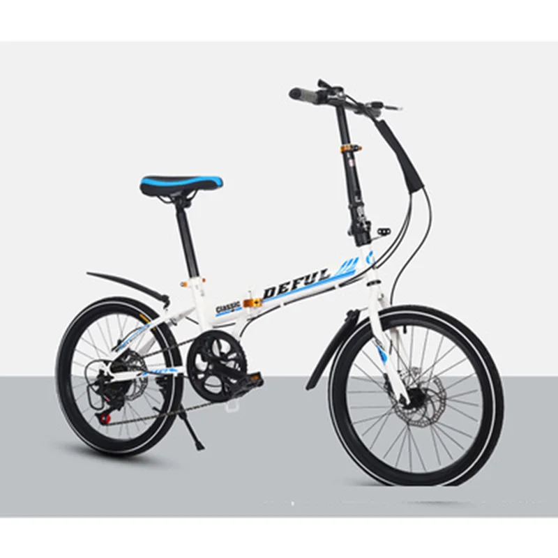 Sale New 16-Inch Folding Speed-Change Bicycle Men And Women Bicycle Students Take The Place Of Bicycle Disc Brake Bicycle 2