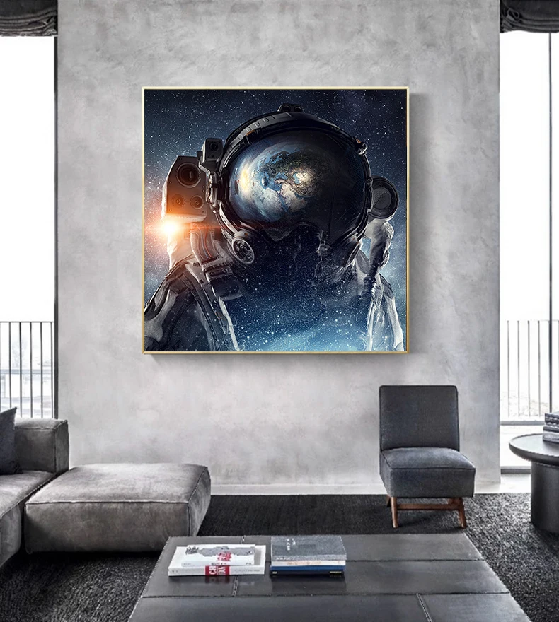 Современная космическая планета холст живопись плакаты и принты астронавт холст настенные художественные картины для гостиной спальни уникальный Декор