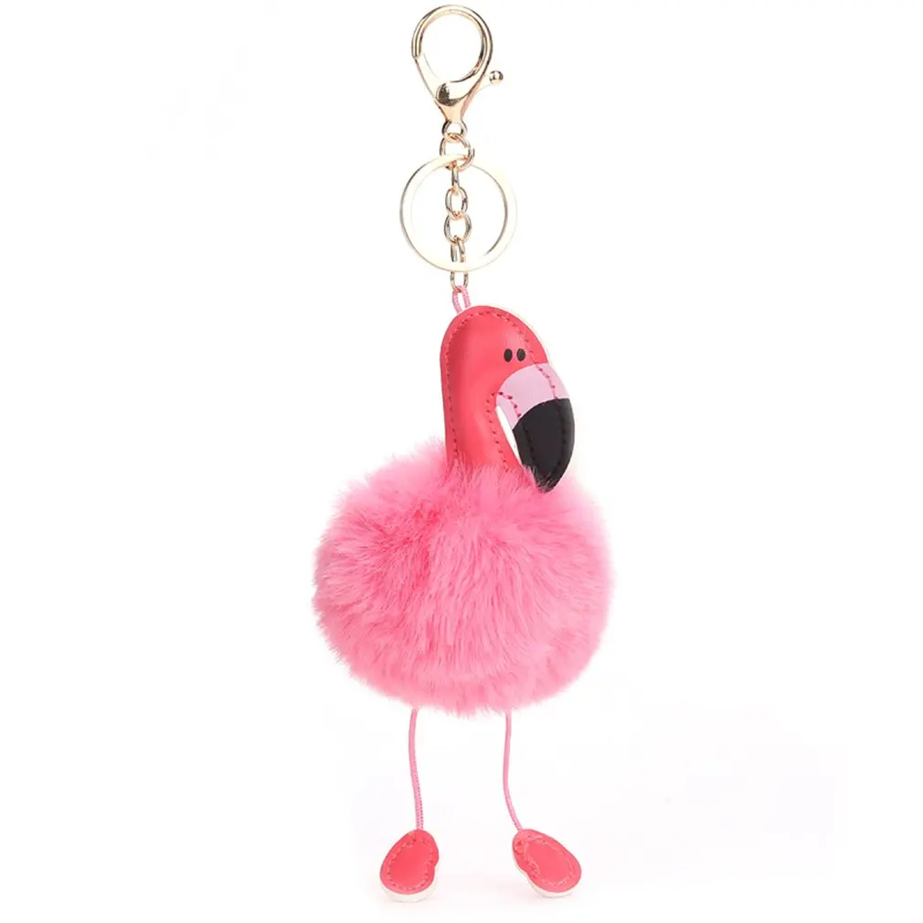Stylish Rabbit Fur Ball PomPom Cell Phone Car Keychain Handbag Key Ring Pendant