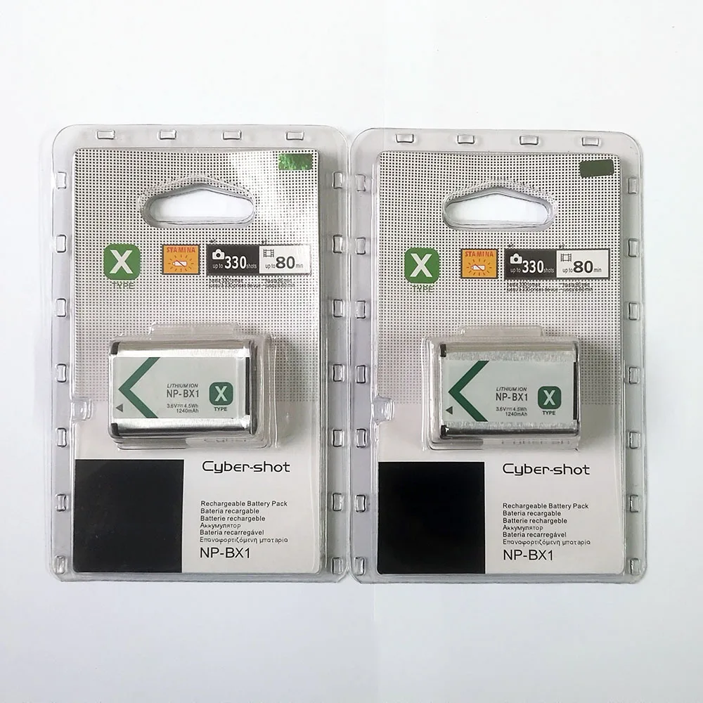 

2PCS/Lot 1240mAh NP-BX1 NP BX1 NPBX1 Battery For Sony DSC RX1 RX100 M3 M2 RX1R GWP88 PJ240E AS15 WX350 WX300 HX300 HX400