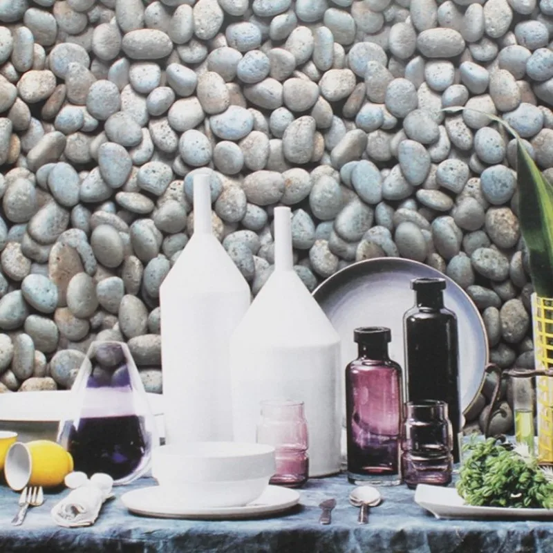 

Free Shipping Simulation cobbled wallpaper living room TV background high-end hotel rock pattern wallpaper