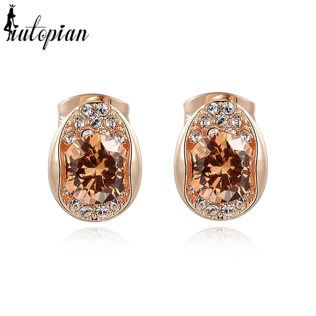 Us 6 38 Iutopian Fashion Jewellery Legant Brown Stone Stud Earrings For Women With Aaa Level Cubic Zirconia In From Jewelry Us 6 38 Iutopian Fashion Jewellery Legant Brown Stone Stud Earrings For Women With Aaa Level Cubic Zirconia In From Jewelry