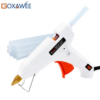 GOXAWEE 20W 80W 105W Hot Melt Electric Heat Glue Gun Brass Nozzle with 10pcs Hot Melt Glue Sticks Craft Repair Home DIY Tools