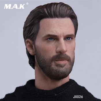 

1/6 Scale Collectible Male Figure Head Sculpt Captain America JX026 Steven Rogers Head Carved Accessory Model for 12'' Action