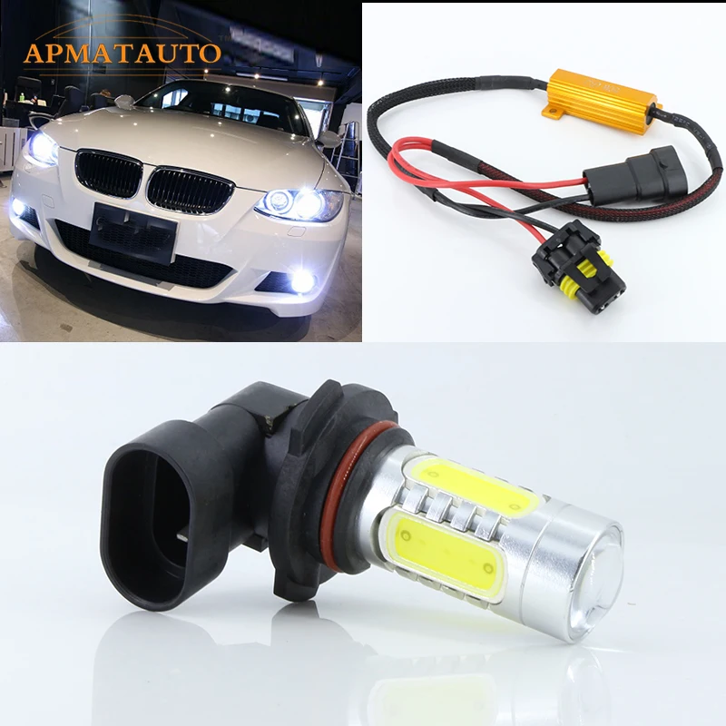 2-x--Canbus-9006-HB4---for-CREE-Chips--LED-Projector-Fog-Driving-Light-DRL-No-Error-For-BMW-E60-525i-530i-M5-6000K-White