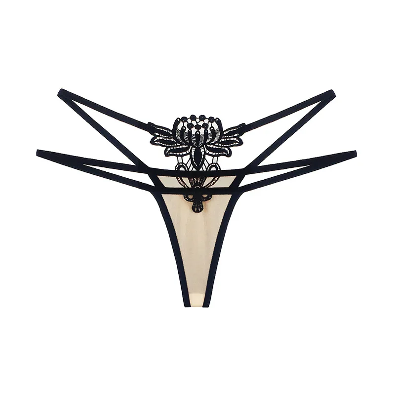 

New G-String 3D Embroidery Panties Thong Sexy Women Underwear Hollow Out Sexy Panty Lady's Underpants T-back Hot Sale