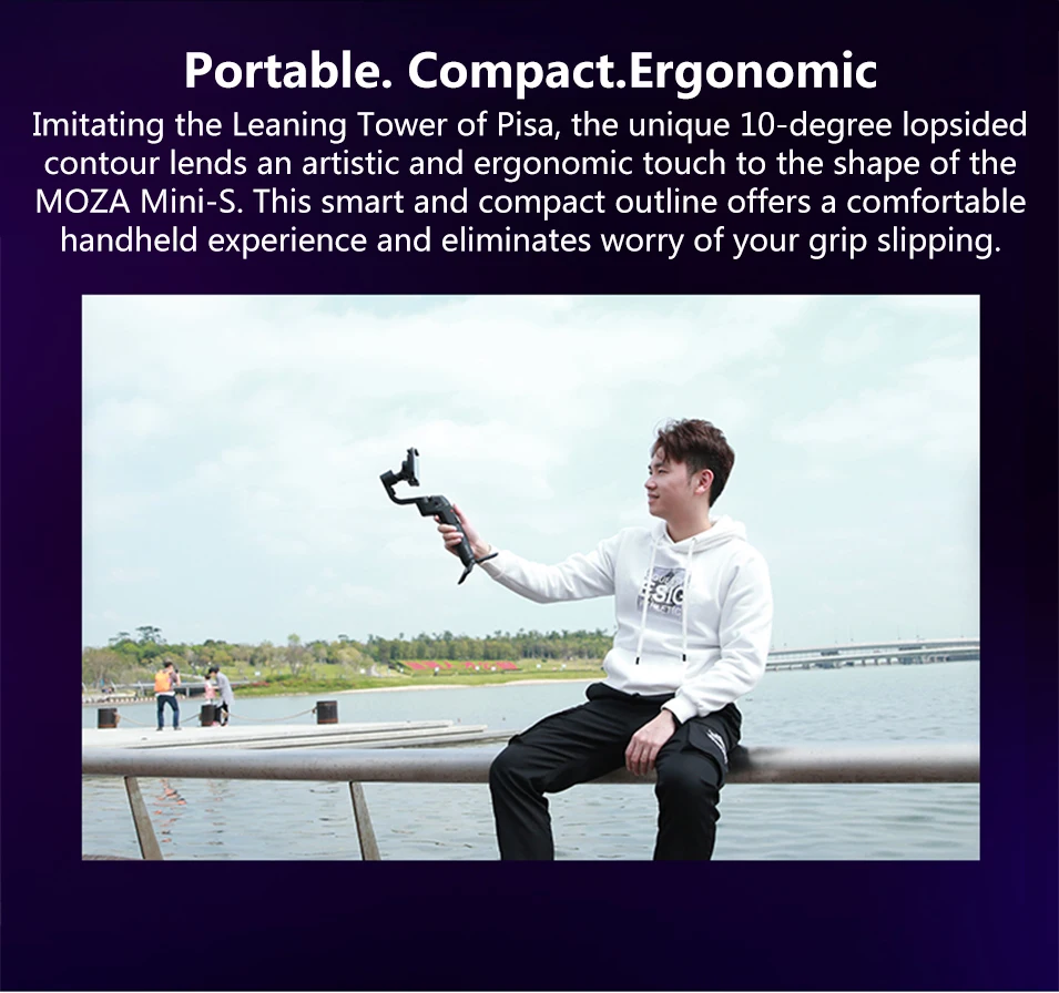 Moza Mini S Foldable 3 Axis Gimbal Pocket Sized Stabilizer for Andriod iPhone GoPro Vlogging Sadoun.com