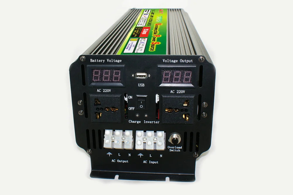 Инвертирующий усилитель мощности 5000W DC 24V TO AC 220V с зарядным устройством ups, инвертор для дома, низкая цена, инверторный магазин
