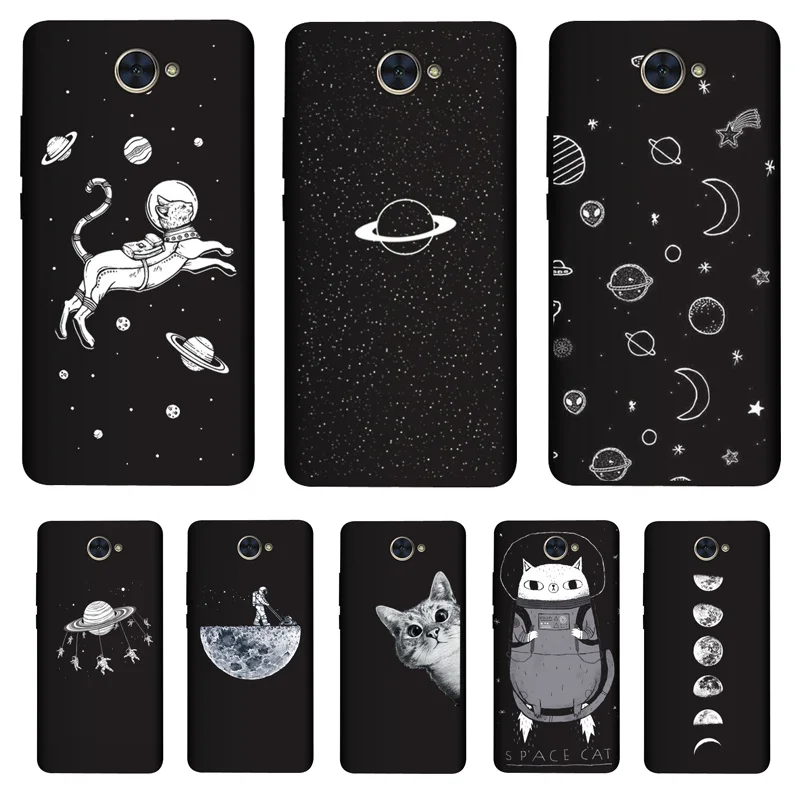 

PENSEN Soft TPU 5.5" For Huawei Y7 2017 Case Cover Matte Painting Case For Huawei Y7 Y 7 Phone Cases Cat Coque