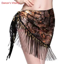 Dance r's Vitality Дизайн вышивка танец живота хип шарф кисточки хип шарфы Племенной танец живота шаль с бахромой пояс