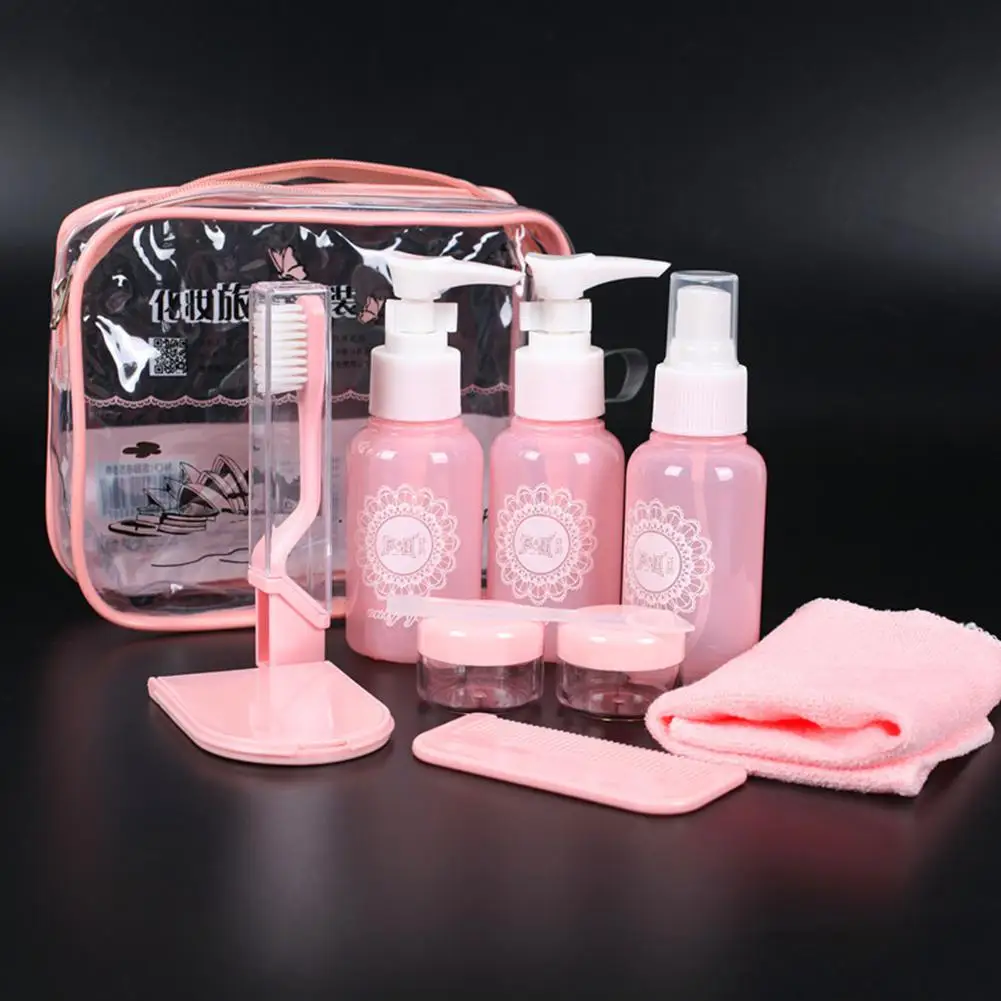 

Cosmetics Spray Bottle VIBRANT GLAMOUR 10Pcs/set Portable Travel Cosmetics Bottling Suit Pressed Bottle Perfume Spray Bottle